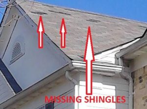 Missing Roofing Shingles
