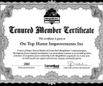 Certainteed Tenured Member Certificate