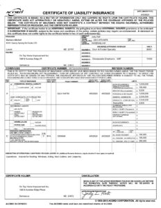 Liability and Workers Comp Insurance Policy